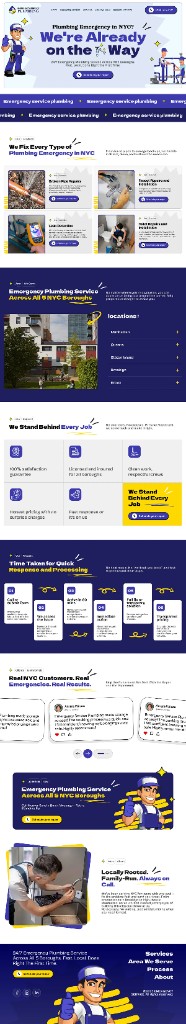 NYC Emergency Plumbing website design example